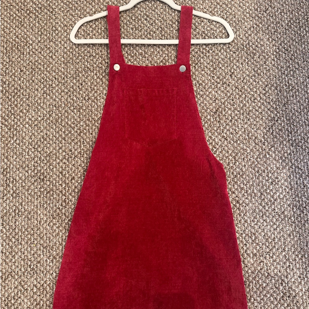 Cute Suede Overall Dress